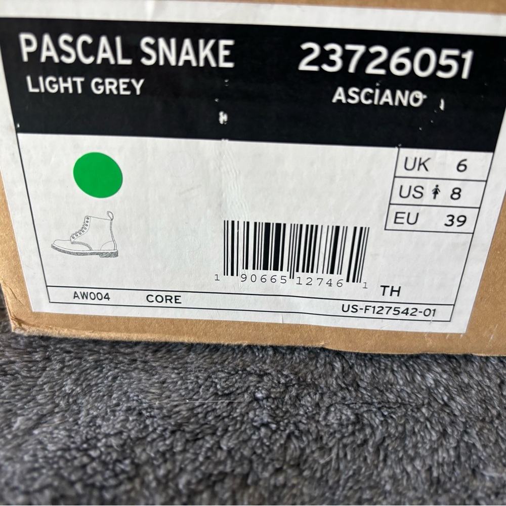Dr. Martens Pascal Snake Light Grey Boots